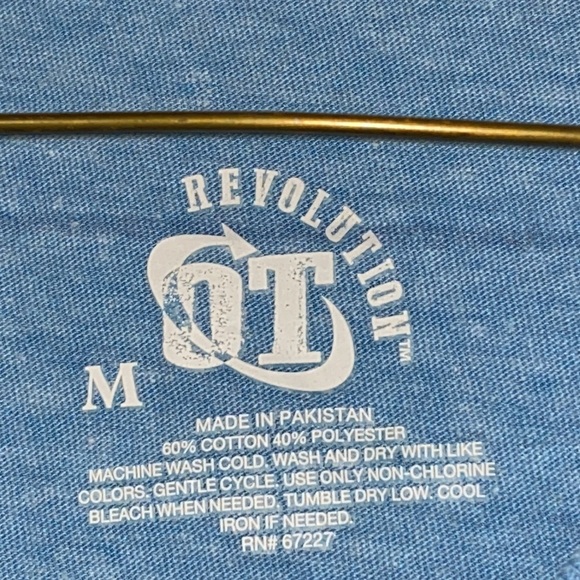 Revolution OT baby blue mens medium vneck short - Picture 4 of 6